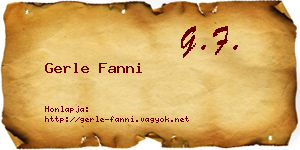 Gerle Fanni névjegykártya
