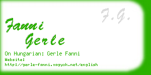 fanni gerle business card